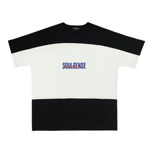SoulSense国潮短袖致敬北野武系列黑白拼贴经典文字款短袖T恤男女