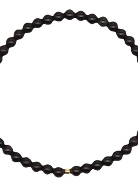 手链手串黑曜石原创设计男女极细