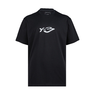 Y-3男LIQUID LOGO SHORT SLEEVE TEE短袖圆领宽松T恤男士新款XY