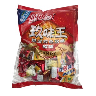 曼斯可脆皮夹心软糖398g克 混合口味鲜乳球喜糖满月回礼 婚庆糖果