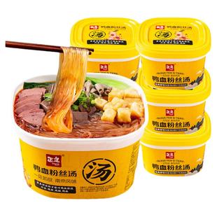 正文南京风味鸭血粉丝汤老鸭汤鸭杂红薯粉丝冲泡方便面夜宵速食