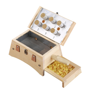 艾灸盒实木制六孔随身灸仪器罐家用新型器具木质温灸全身通用盒子