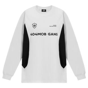 404MOB徽章印花拼接抑菌速干防螨长袖T恤男户外运动插肩袖训练服