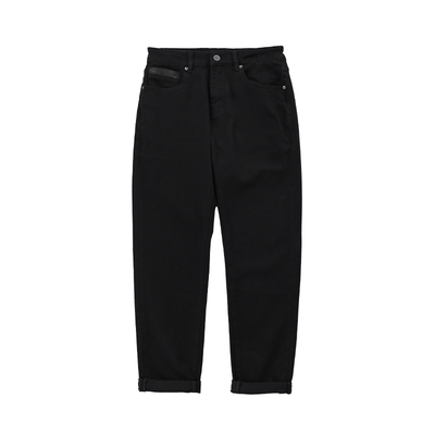 朴术秋季黑色修身小脚牛仔裤