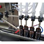 水定量罐装 4头小型全自动液体灌装 机油污净香水白酒精油药水瓶装