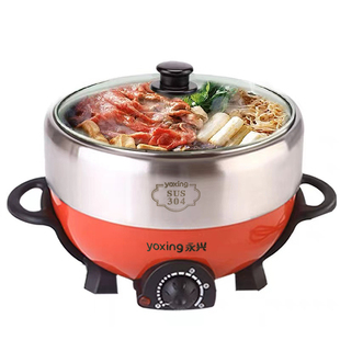永兴电火锅多功能家用电煮锅学生宿舍煮面小电锅电炒锅蒸煮一体锅