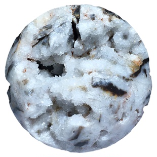 天然闪锌矿球白水晶洞原石矿物教学标本家居桌面客厅玄关饰品摆件