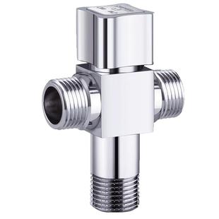 潜水艇三通球阀双出水一进二出全开大流量三角阀三通阀黄铜水龙头