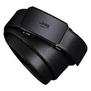 JEEP真皮皮带自动扣纯牛皮男士裤带正品商务时尚腰带商务休闲潮流