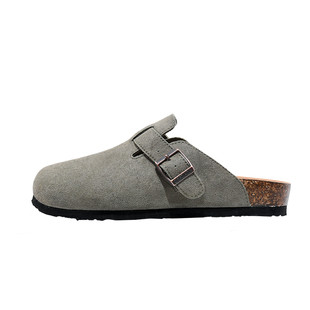 官方正品水泥灰勃肯鞋男款春季爆款一脚蹬半拖休闲包头博肯拖鞋女