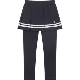 暇步士童装女童假两件裙裤中大童打底裤春秋新品儿童百褶裙裤