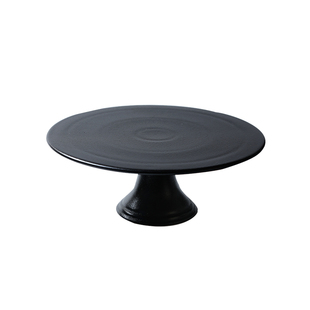 日式陶瓷蛋糕托盘高脚带玻璃罩甜品展示台黑色点心零食架宴会家用