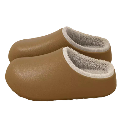 冬季新款保暖棉拖鞋女ins网红款防水防滑EVA材质居家外穿百搭棉拖