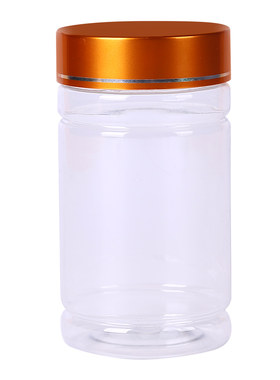 加厚透明棕色竹节瓶保健品分装瓶
