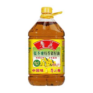 鲁花压榨特香低芥酸菜籽油5L