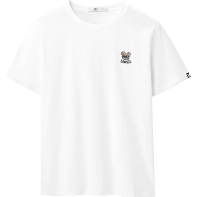 海澜之家冰爽棉小熊刺绣短袖上衣