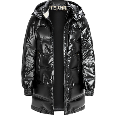 休闲可拆卸帽日常中长免洗羽绒服