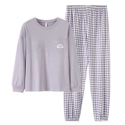 2024年新款春秋款睡衣女长袖纯棉