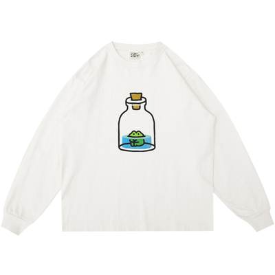 我想一个人静静280g重磅长袖T恤