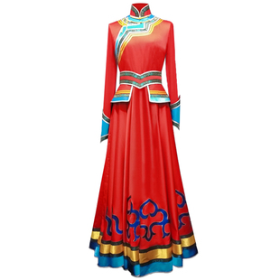 蒙古舞蹈服装桃李杯盅碗筷舞蹈服装蒙古盛装顶碗舞演出服厂家正品