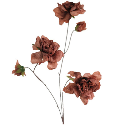 muzhiflower高枝复古玫瑰仿真花