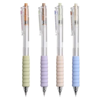 晨光彩色云握手按动中性笔st笔头作业神器舒适软胶高颜值多巴胺黑笔红笔速干顺滑学霸刷题专用学生用按压式