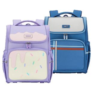 卡拉羊1-4年级小学生书包大嘴书包大容量背包男轻便减负双肩包女