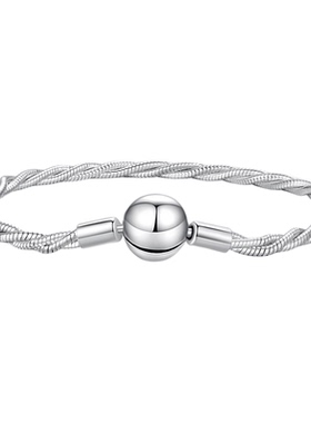 锦河畔S925纯银蛇骨链手镯