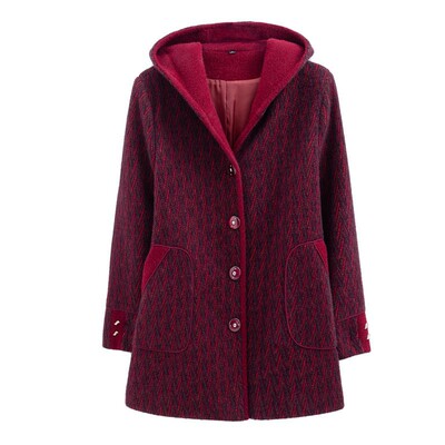大码毛呢外套洋气时尚200斤秋冬