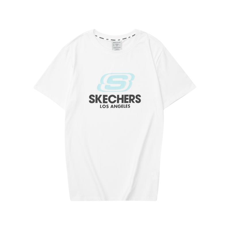 【明星同款】Skechers斯凯奇经典logo多色t恤宽松圆领短袖上衣