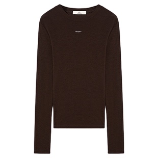 【商场同款】HPLY荷比俪2026春新款莱赛尔圆领修身显瘦长袖T恤