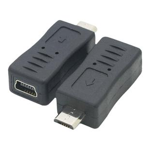 mini USB母转micro USB公转接头T型口转安卓数据线接口90度左右弯 车载导航适用于360行车记录仪电源线转换头