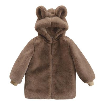 盼盼熊儿童皮草冬装外套加厚加绒