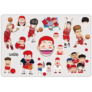 卡通大张灌篮高手樱木花道流川枫贴电脑行李箱笔记本头盔贴纸防水