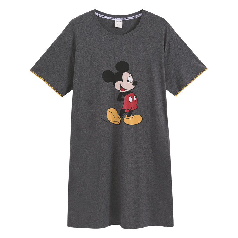 Disney迪士尼天丝莱赛尔夏季短袖睡裙带胸垫卡通印花女家居服0513