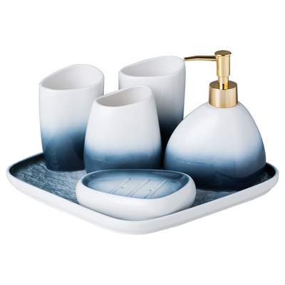 渐变陶瓷卫浴洗漱套装情侣