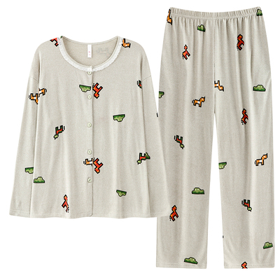 芬腾可安秋冬天加厚德绒睡衣女冬季加绒保暖珊瑚绒家居服2025新款