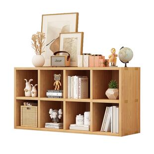 实木书架置物架落地客厅组合格子柜松木收纳柜子储物柜矮家用书柜