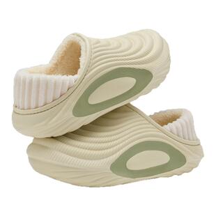 防水棉拖鞋男士秋冬季外穿2026新款室内家居防滑耐磨包跟厚底棉拖