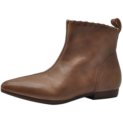 头层牛皮尖头舒适百搭短靴