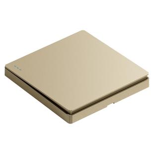 国际电工家用86型暗装墙壁一开五孔大板金色电源多孔开关插座面板