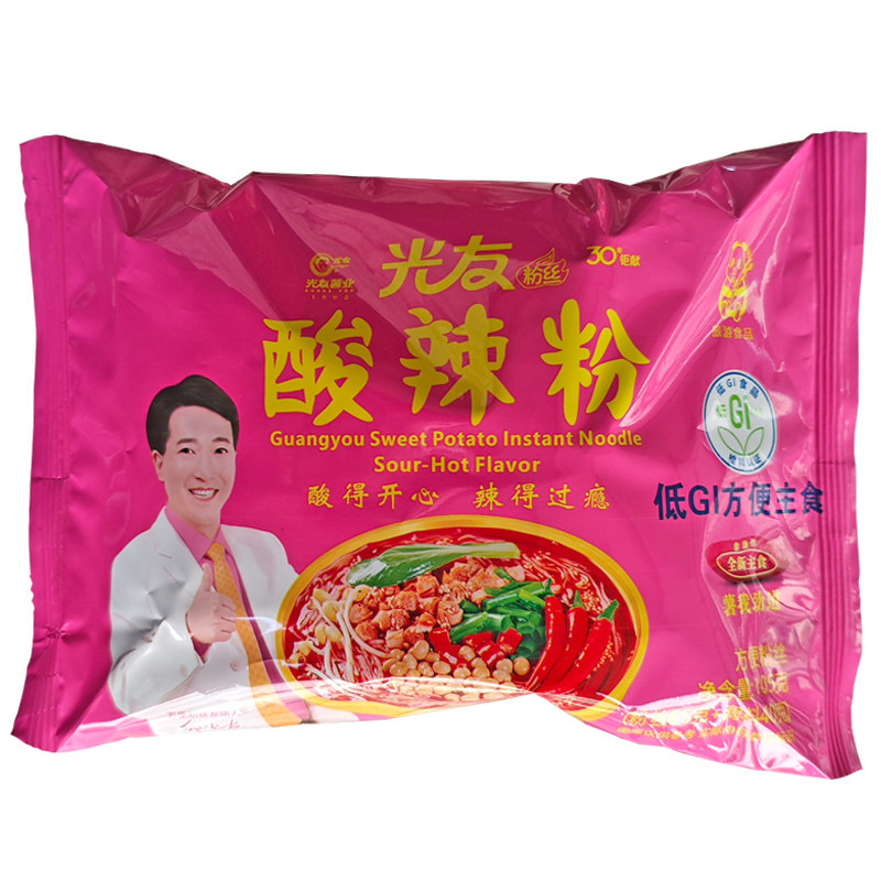 光友酸辣粉 低GI非油炸方便粉丝 开水冲泡速食方便面方便105g袋装