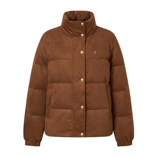 POLOWALK女装羽绒服短款2025冬款女士复古羽绒外套时尚保暖上衣