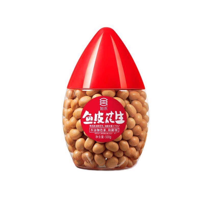 如水鱼皮花生小吃零食食品500g/罐装