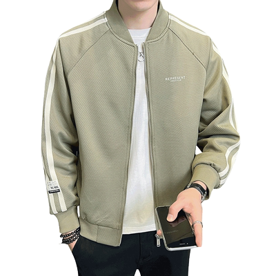 帅气潮牌棒球领夹克春秋宽松百搭