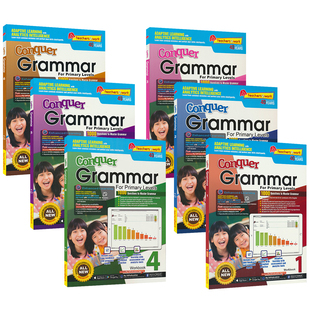 SAP Conquer Grammar Workbook 1-6年级小学6册英语语法训练练习册 带在线测评 攻克语法系列 7-12岁 新加坡小学英语教辅