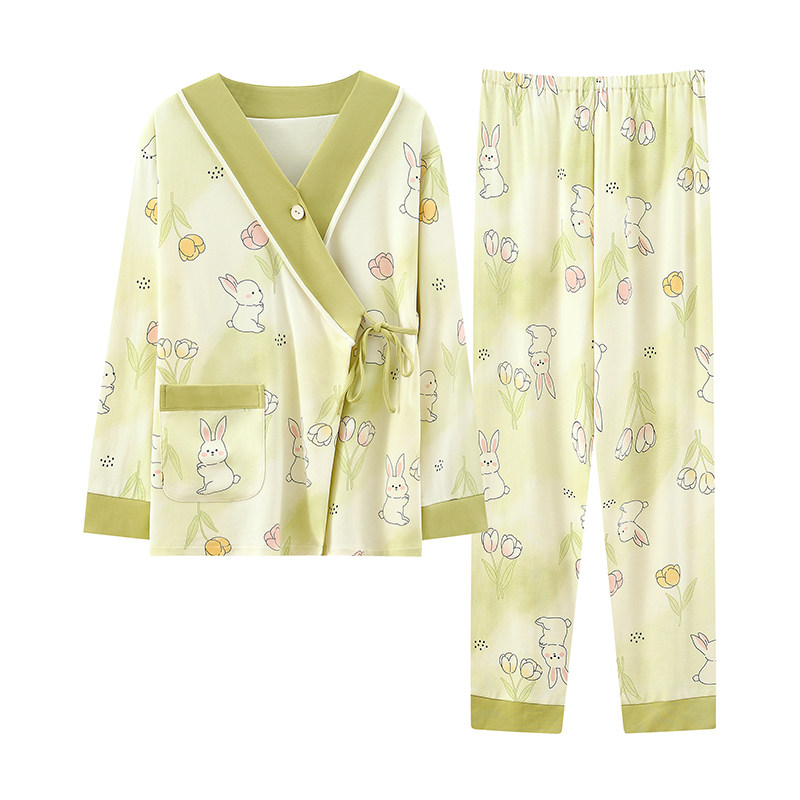 月子服春秋纯棉产后a类产妇哺乳期3月份4孕妇睡衣夏季薄款可外穿