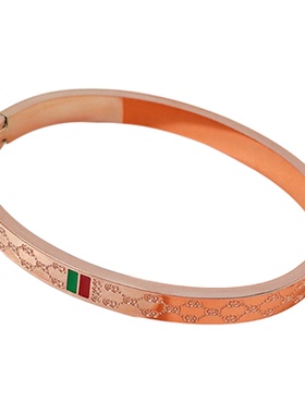 双G钛钢复古轻奢情侣手镯