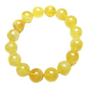 天然蜜蜡手链 金绞蜜手串 琥珀 Amber 树脂(松脂)化石 有机宝石