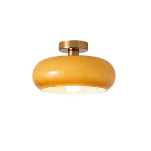 北欧吸顶灯个性半吊阳台灯奶油风玄关走廊过道灯包豪斯衣帽间顶灯